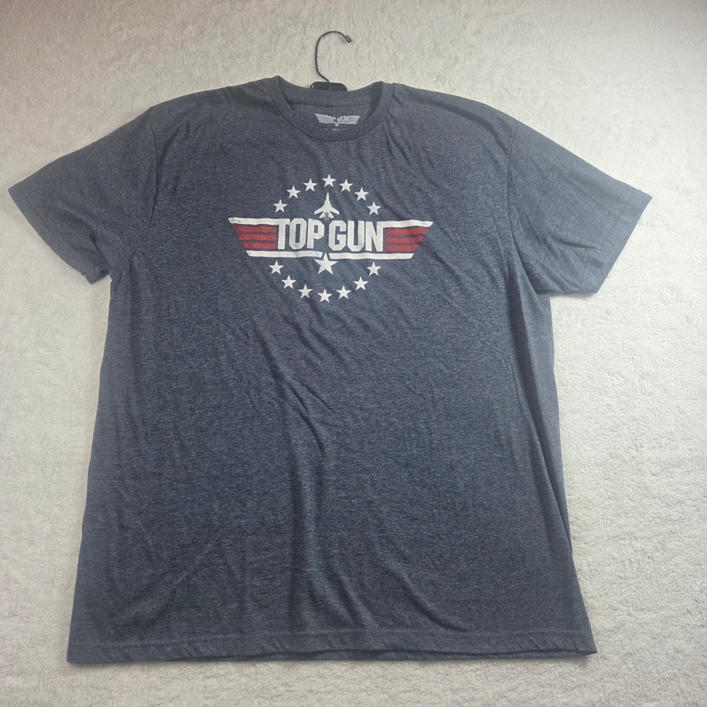Top Gun Maverick T Shirt Mens 2XL Navy Blue Graphic Tee Movie Licensed